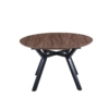 MESA COMEDOR REDONDA EXTENSIBLE DELTA 120 - 160 CM NOGAL / NEGRO. (copia) - Imagen 2
