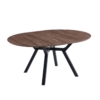 MESA COMEDOR REDONDA EXTENSIBLE DELTA 120 - 160 CM NOGAL / NEGRO. (copia) - Imagen 4
