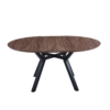 MESA COMEDOR REDONDA EXTENSIBLE DELTA 120 - 160 CM NOGAL / NEGRO. (copia) - Imagen 5