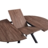 MESA COMEDOR REDONDA EXTENSIBLE DELTA 120 - 160 CM NOGAL / NEGRO. (copia) - Imagen 7