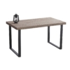 MESA COMEDOR FIJA NATURAL 140 x 80 CM  ROBLE AMERICAN / NEGRO.