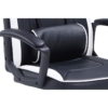 SILLÓN GIRATORIO NEO ADVANCE REGULABLE EN ALTURA SÍMIL PIEL NEGRO / BLANCO. - Imagen 4