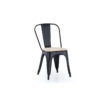 SILLA COMEDOR TOLIX NEGRO ASIENTO ROBLE NORDISH