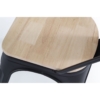 SILLA COMEDOR TOLIX NEGRO ASIENTO ROBLE NORDISH - Imagen 3