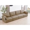 SOFA MODULAR CON BRAZOS MOU 4 PLAZAS TEJIDO BEIGE 366 x 93 X 93 CM