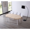 MESA COMEDOR EXTENSIBLE BERG 140 - 180 - 220 x 80 CM  ROBLE NORDISH / BLANCO. - Imagen 3