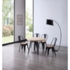 MESA COMEDOR EXTENSIBLE BERG 140 - 180 - 220 x 80 CM  ROBLE NORDISH / NEGRO. - Imagen 2