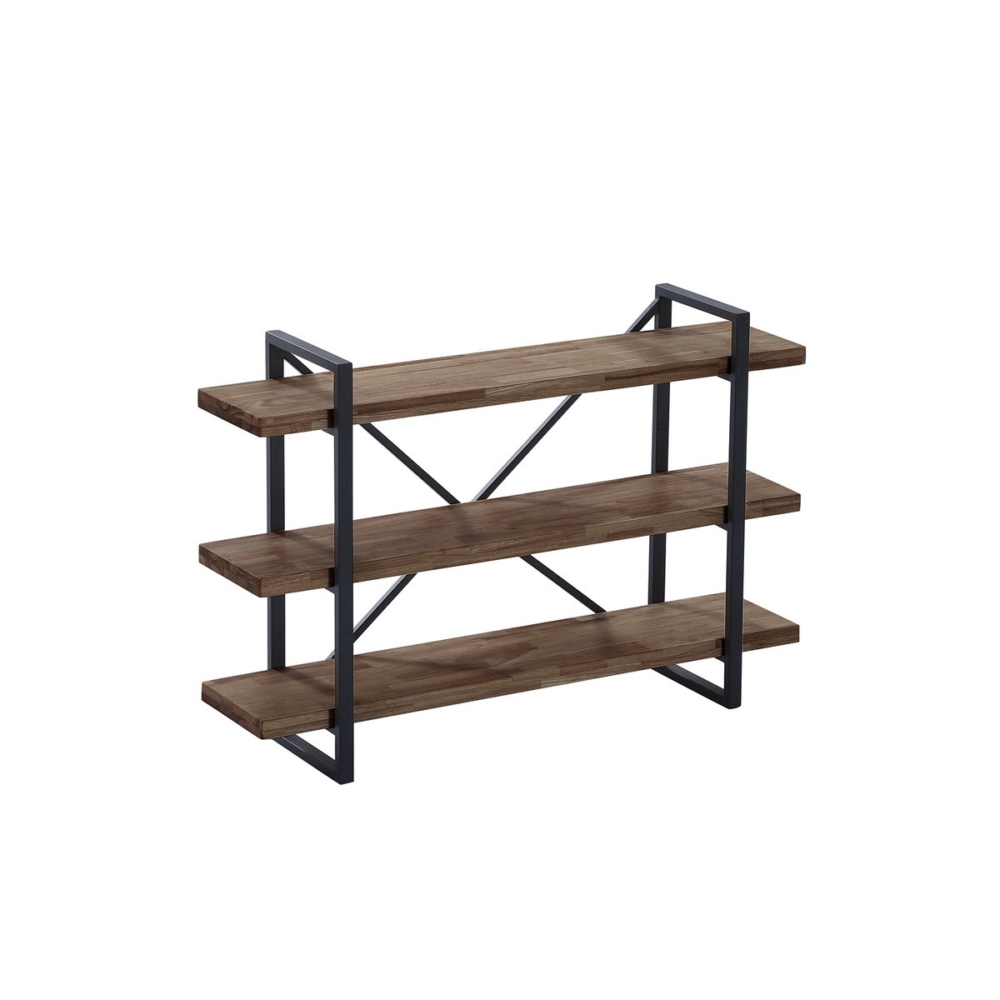 Estanteria baja plank american-1 ESTANTERIA ALTA PLANK ROBLE AMERICAN / NEGRO. - Imagen 1