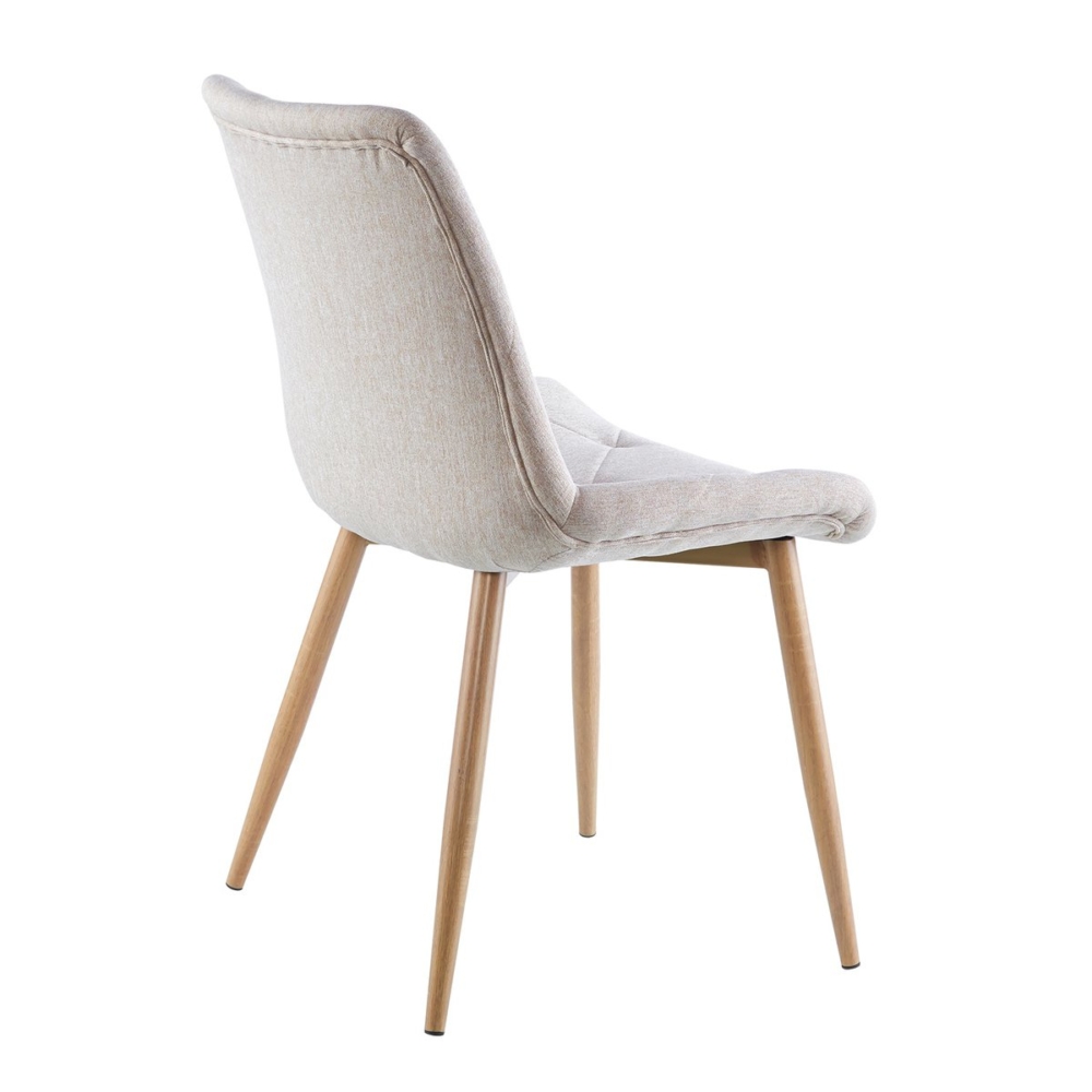 SILLA COMEDOR MARLENE TEJIDO BEIGE / OAK - Imagen 2