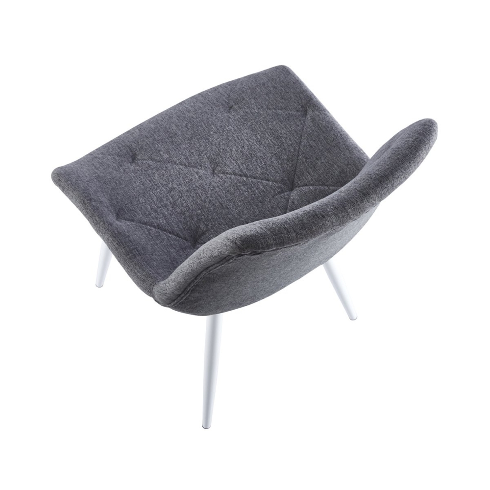 SILLA COMEDOR MARLENE TEJIDO GRIS / BLANCO - Imagen 3