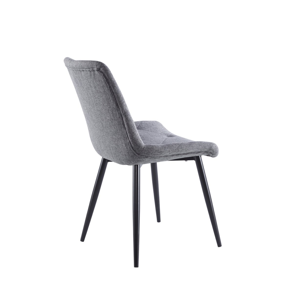 SILLA COMEDOR MARLENE TEJIDO GRIS / NEGRO - Imagen 2
