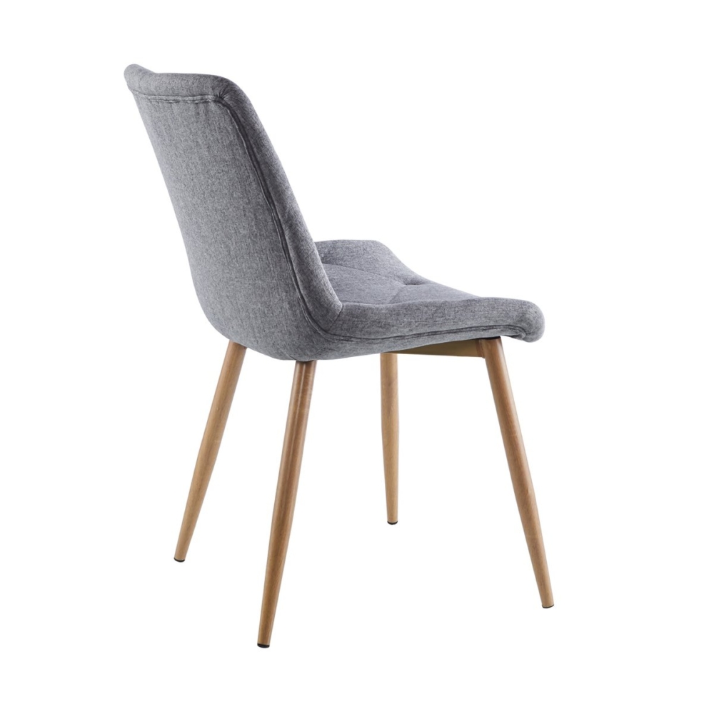 SILLA COMEDOR MARLENE TEJIDO GRIS / OAK - Imagen 2
