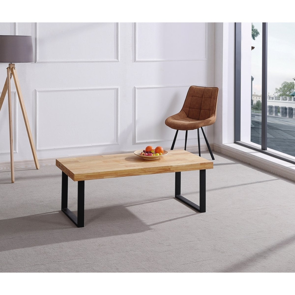 MESA CENTRO NATURAL 120 x 60 CM  ROBLE NORDISH / NEGRO. - Imagen 1