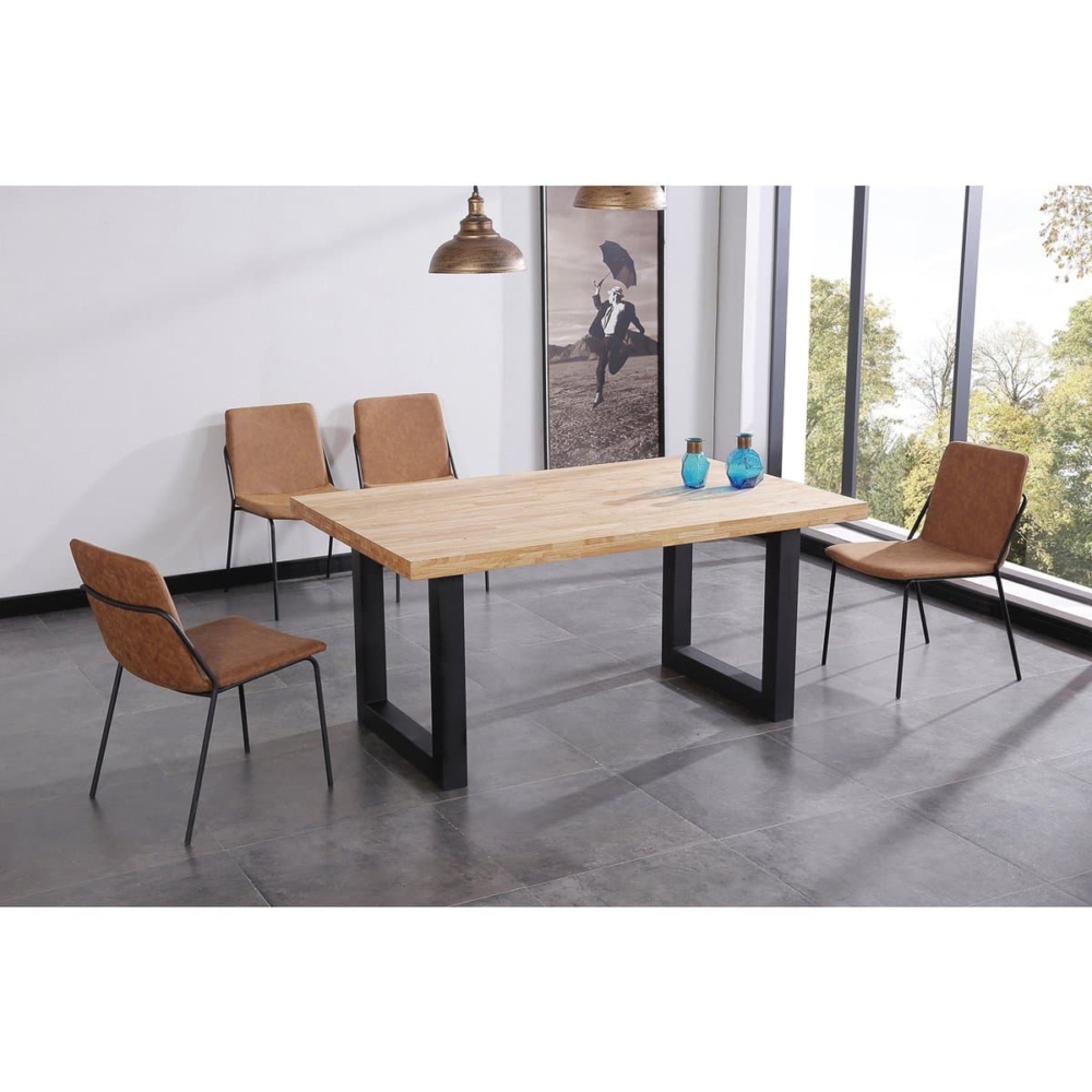 MESA COMEDOR FIJA LOFT 160 x 100 CM  ROBLE NORDISH / NEGRO. - Imagen 2