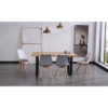 MESA COMEDOR FIJA LOFT 160 x 100 CM  ROBLE NORDISH / NEGRO. - Imagen 3