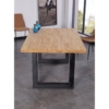 MESA COMEDOR FIJA LOFT 160 x 100 CM  ROBLE NORDISH / NEGRO. - Imagen 4