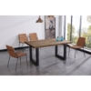 MESA COMEDOR FIJA LOFT 160 x 100 CM  ROBLE AMERICAN / NEGRO. - Imagen 2