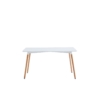 MESA COMEDOR FIJA NORDIKA 140 x 80 CM  BLANCO / HAYA. - Imagen 2