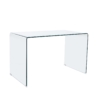 MESA DE ESTUDIO NOTE 120 X 70 CM  CRISTAL TRANSPARENTE.