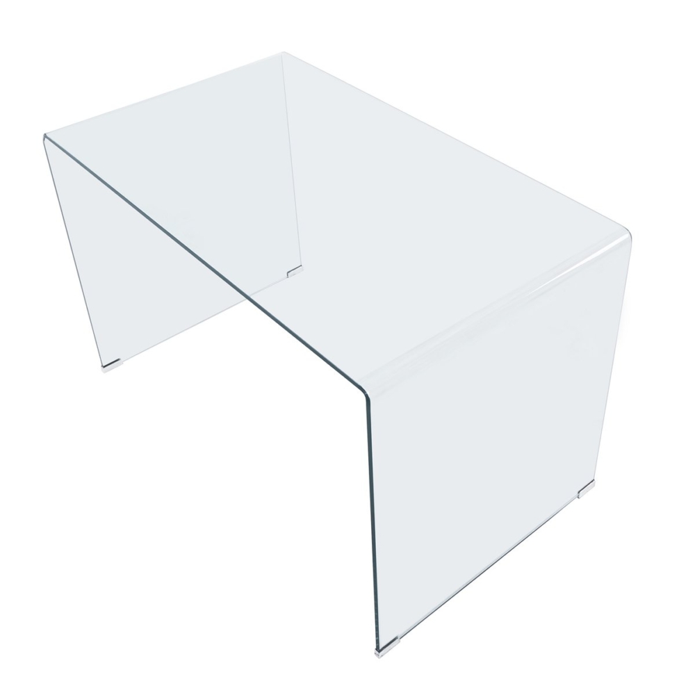 MESA DE ESTUDIO NOTE 120 X 70 CM  CRISTAL TRANSPARENTE. - Imagen 3