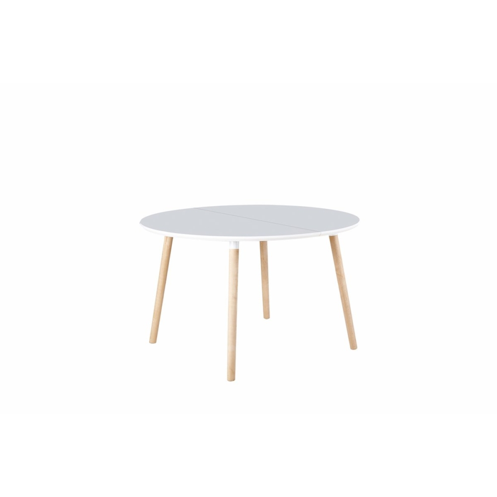 MESA COMEDOR EXTENSIBLE NORDIKA 100 - 140 - 180 CM BLANCO / HAYA. - Imagen 1