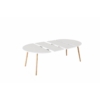 MESA COMEDOR EXTENSIBLE NORDIKA 100 - 140 - 180 CM BLANCO / HAYA. - Imagen 3