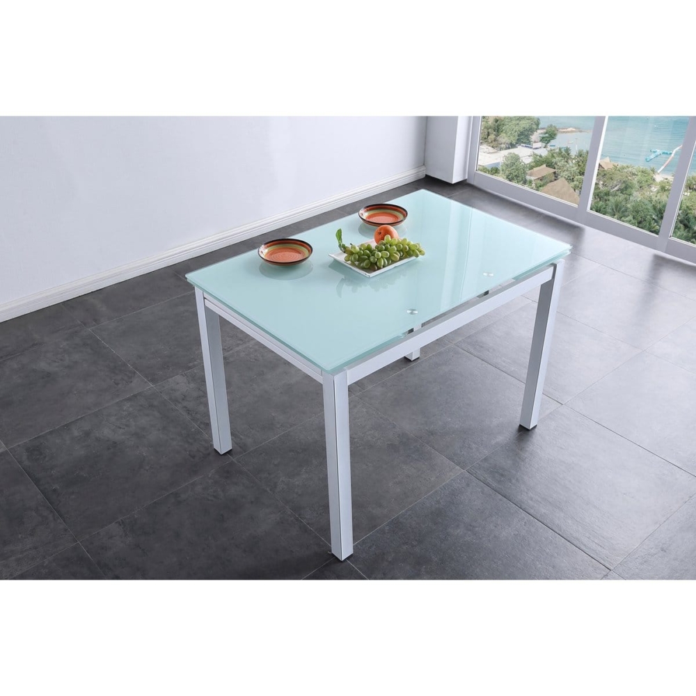 MESA COMEDOR EXTENSIBLE MILÁN 110 - 170 x 70 CM BLANCO - Imagen 1