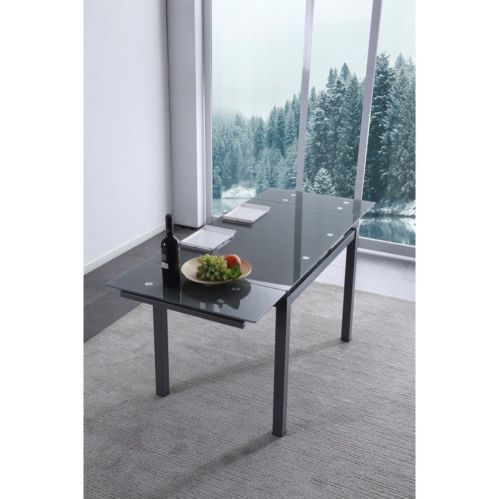 MESA COMEDOR EXTENSIBLE MILÁN 110 - 170 x 70 CM GRIS - Imagen 4