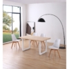 MESA COMEDOR FIJA ROMA 150 x 90 CM  ROBLE NORDISH / BLANCO. - Imagen 2