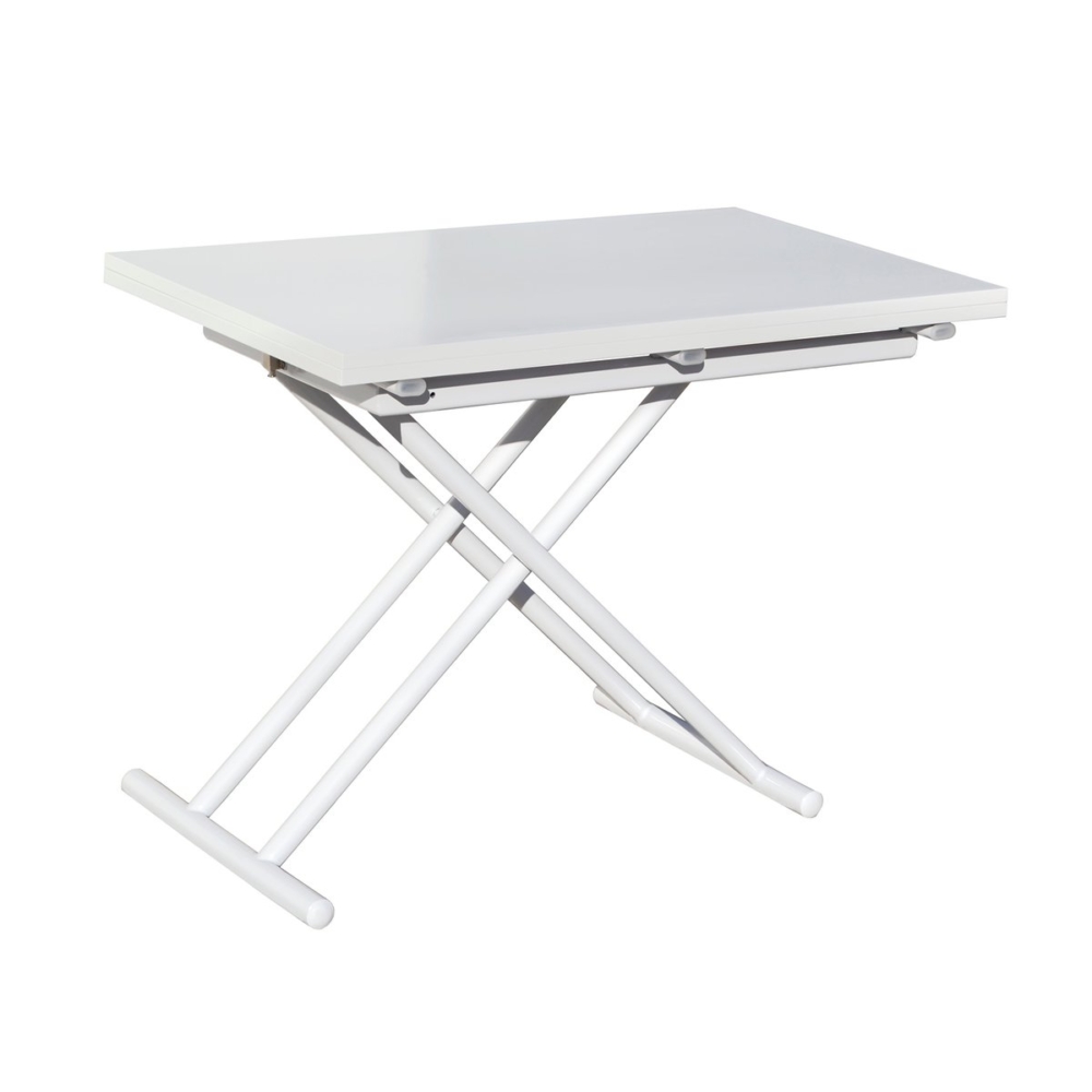 MESA CENTRO ELEVABLE Y EXTENSIBLE UP - DOWN BLANCO 100 x 50 CM - Imagen 1