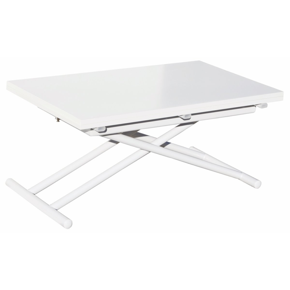 MESA CENTRO ELEVABLE Y EXTENSIBLE UP - DOWN BLANCO 100 x 50 CM - Imagen 3