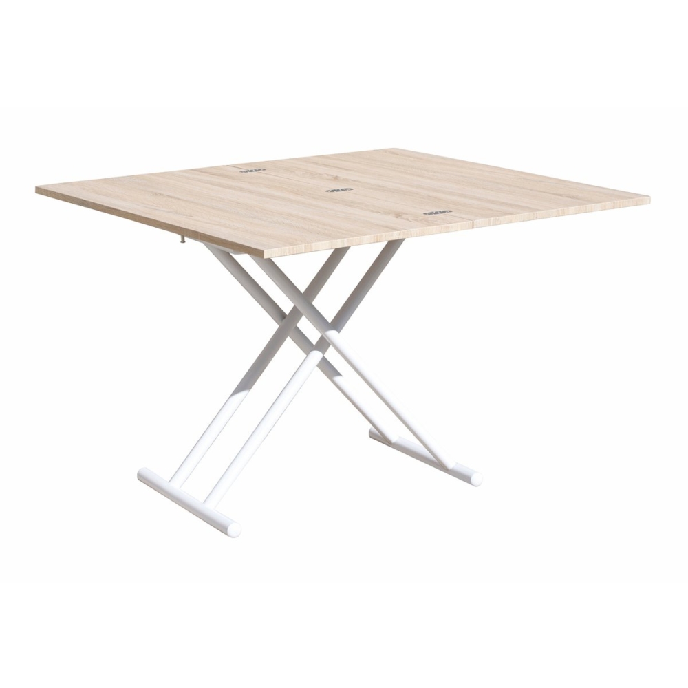 MESA CENTRO ELEVABLE Y EXTENSIBLE UP - DOWN NOGAL / NEGRO 100 x 50 CM - Imagen 4