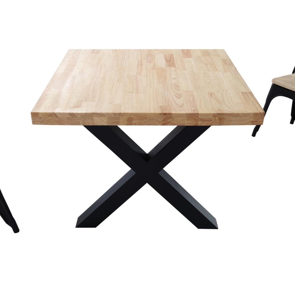 MESA COMEDOR FIJA X-LOFT 160 x 90 CM  ROBLE / NEGRO. - Imagen 3