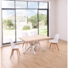 MESA COMEDOR EXTENSIBLE XENA 140 - 180 - 220 x 90 CM  ROBLE NORDISH / BLANCO. - Imagen 2