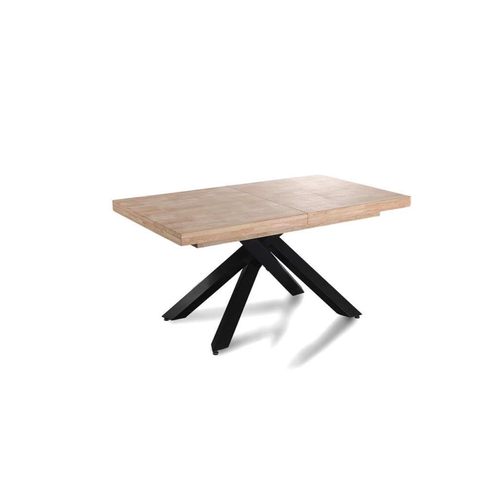 MESA COMEDOR EXTENSIBLE XENA 160 - 200 - 240 x 90 CM  ROBLE NORDISH / NEGRO. - Imagen 1
