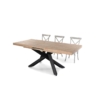 MESA COMEDOR EXTENSIBLE XENA 160 - 200 - 240 x 90 CM  ROBLE NORDISH / NEGRO. - Imagen 8