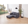SOFA MODULAR CON BRAZOS MOU 2 PLAZAS + CHAISELONGUE TEJIDO GRIS 186 x 183 X 93 CM