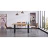 MESA COMEDOR FIJA LOFT 160 x 100 CM  ROBLE NORDISH / NEGRO.
