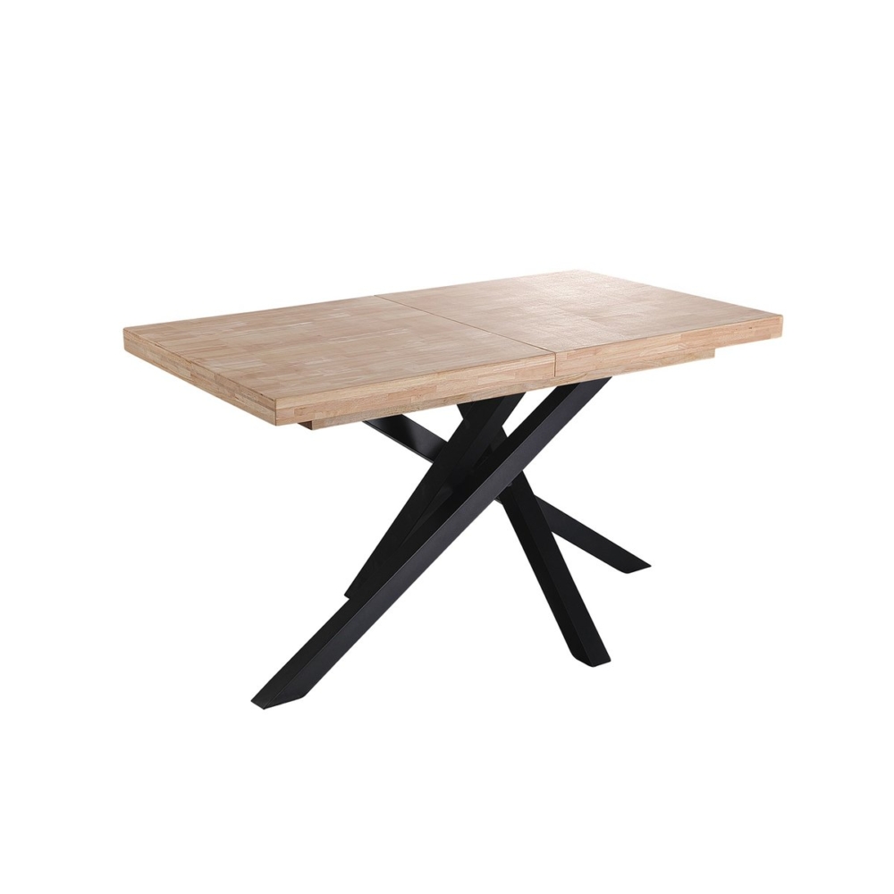 MESA COMEDOR EXTENSIBLE XENA 140 - 180 - 220 x 90 CM  ROBLE NORDISH / NEGRO. - Imagen 1
