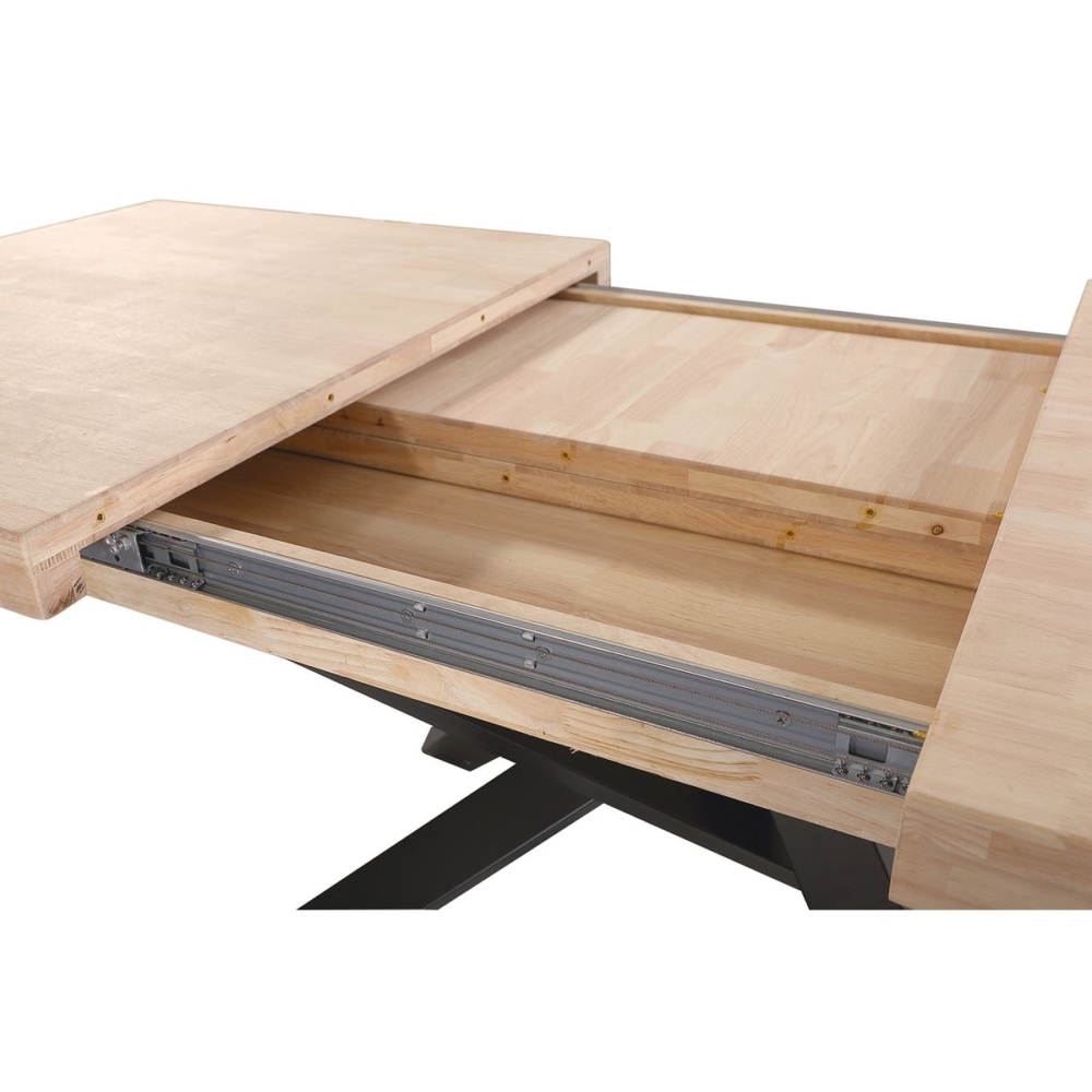 MESA COMEDOR EXTENSIBLE XENA 140 - 180 - 220 x 90 CM  ROBLE NORDISH / NEGRO. - Imagen 4