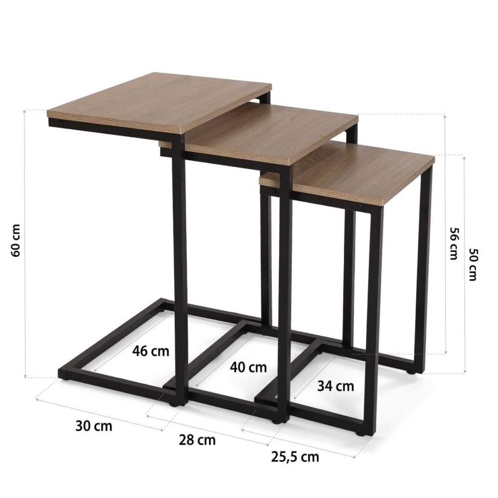 JUEGO 3 MESAS INDUSTRIAL - Imagen 5