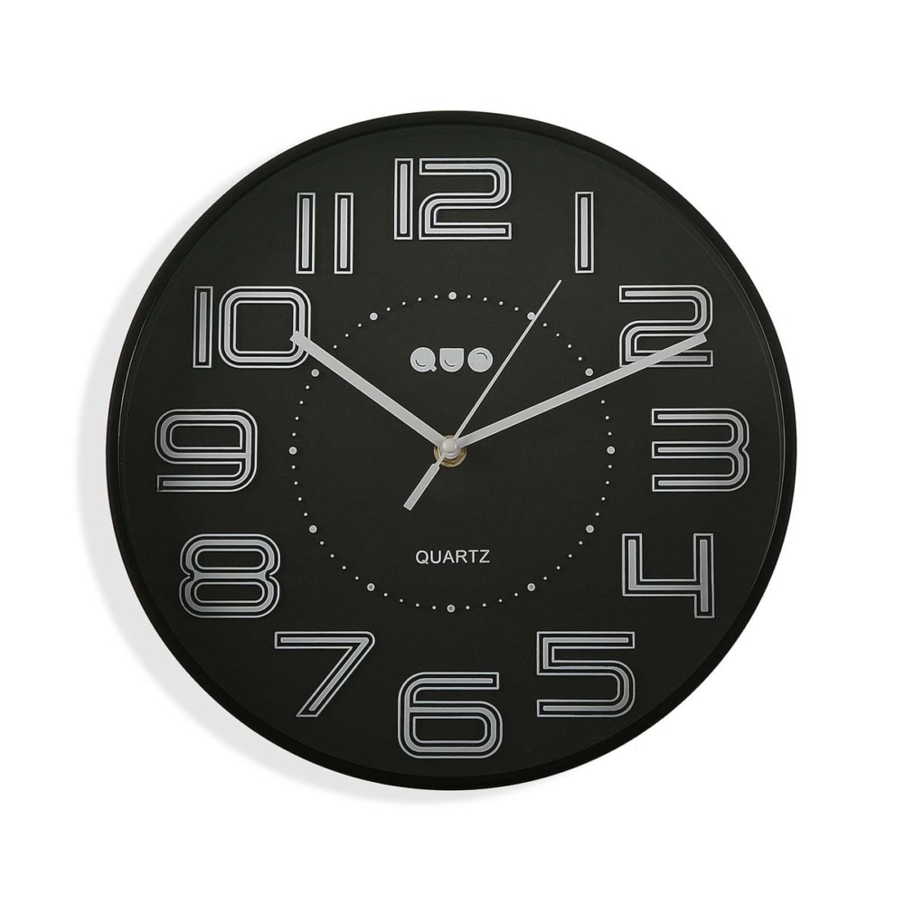 RELOJ DE PARED NEGRO 30CM DIA. - Imagen 1
