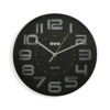 RELOJ DE PARED NEGRO 30CM DIA.