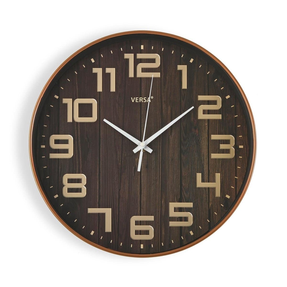 RELOJ COCINA MARRON 30,5 CM - Imagen 1