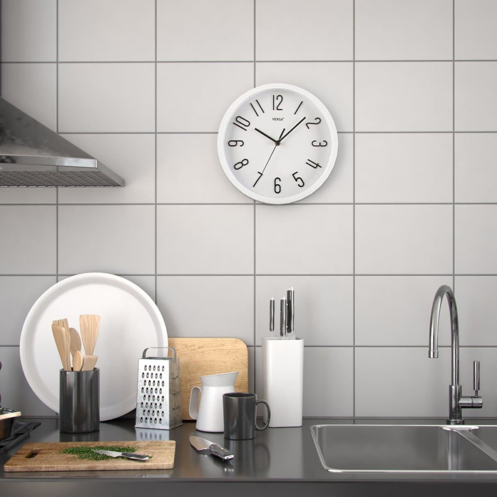 RELOJ DE PARED BLANCO DIA 30CM - Imagen 2