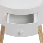 MESA AUXILIAR REDONDA BLANCA - Imagen 4