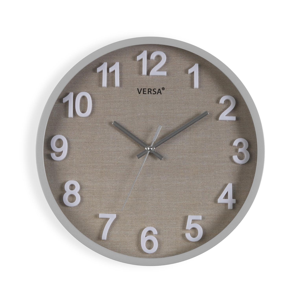 RELOJ DE PARED VESTA GRIS 30 CM - Imagen 1
