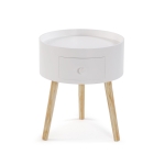 MESA AUXILIAR REDONDA BLANCA - Imagen 5