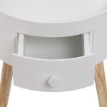 MESA AUXILIAR REDONDA BLANCA - Imagen 7