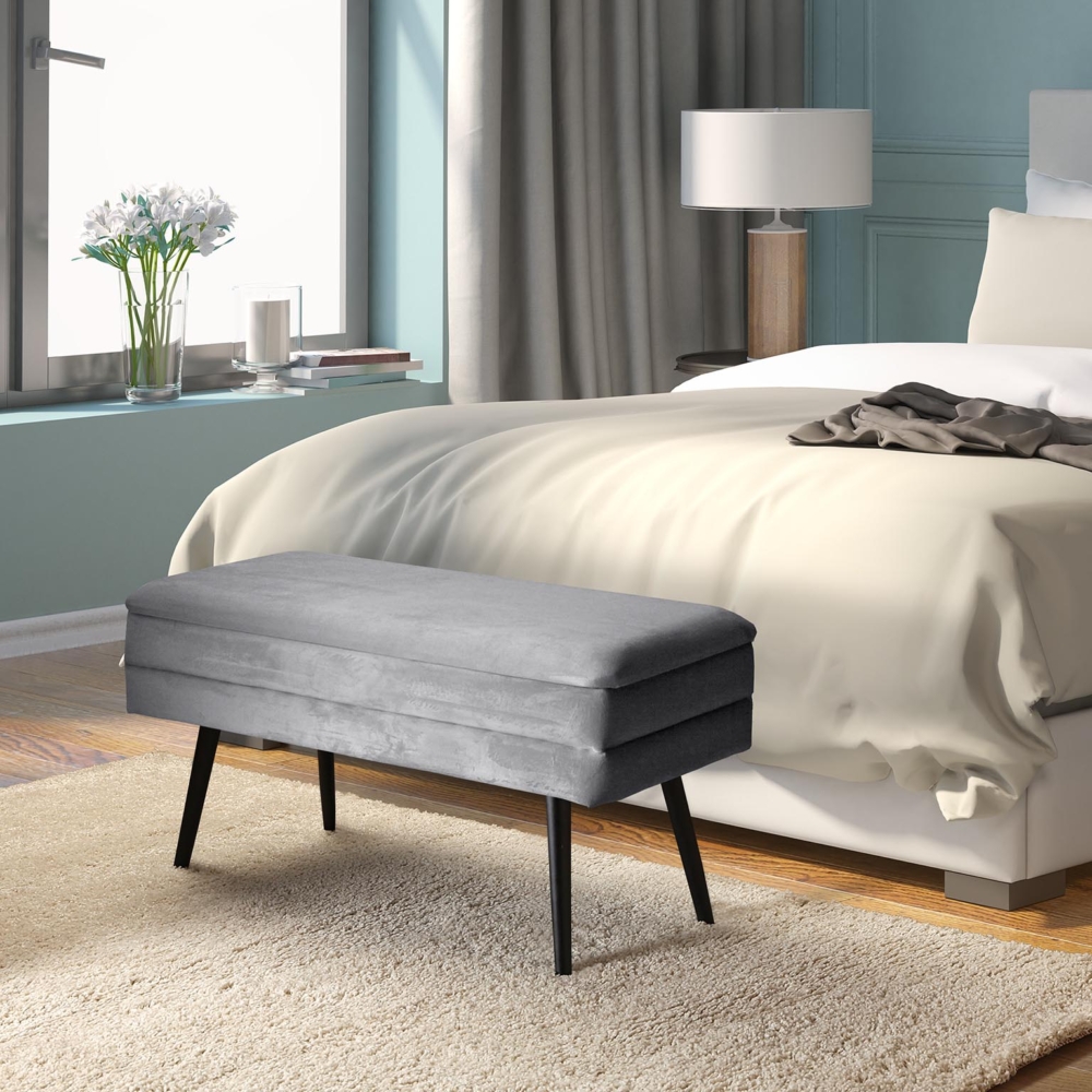 PIE DE CAMA GRIS CLARO - Imagen 2